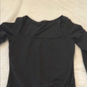 Amazon Black Fitted Long Sleeve Bodysuit